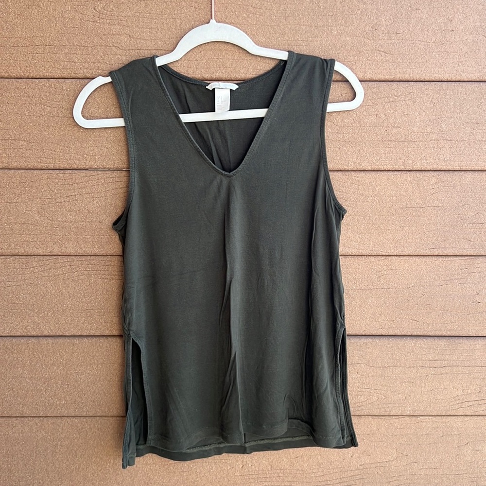 H&M Olive green Knit Tank S